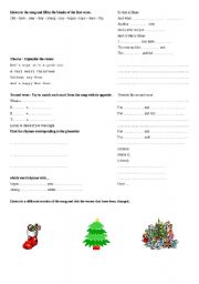 English Worksheet: Lennons song : Happy Christmas (War is Over)