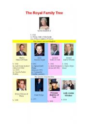 English Worksheet: Royal Family Tree