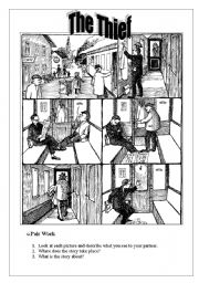 English Worksheet: The Thief - a story in pictures