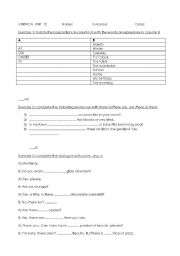 English Worksheet: Test on some/any, there is/there are, prepositions and pets in Great Britain