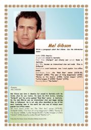 Write a biography Mel Gibson 1/4