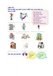 English Worksheet: USED TO