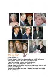 English Worksheet: the British Royal family