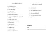 English Worksheet: Behavior Record