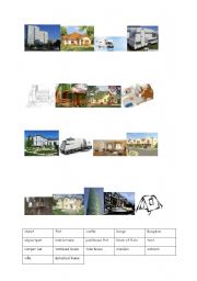 English Worksheet: Types of homes