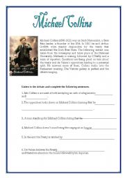 Michael Collins movie worksheet