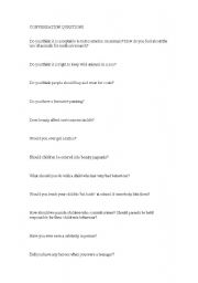 English Worksheet: Conversation questions