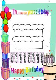 English Worksheet: HAPPY BIRTHDAY