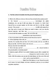 English Worksheet: Passive Voice