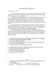 English Worksheet: Test - Teenagers Life