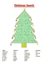 English Worksheet: Christmas Search