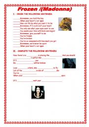 English Worksheet: Frozen by Madonna