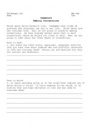 English worksheet: Making connections