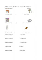 English Worksheet:  The name of buildings