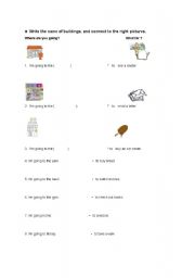 English worksheet:  The name of buildings