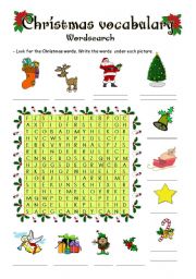 Christmas vocabulary 