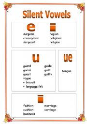 Silent VOWELS