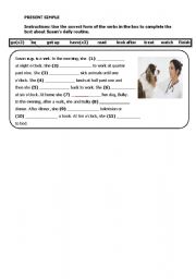 English worksheet: PRESENT SIMPLE