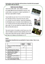 English Worksheet: READING