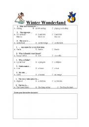 English Worksheet: Winter Wonderland (Christmas)