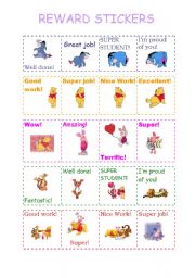 English Worksheet: REWARD STICKERS