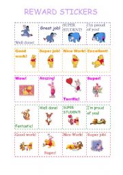 English Worksheet: REWARD STICKERS