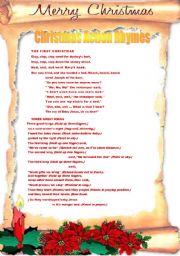 English Worksheet: Christmas action rhymes!!!