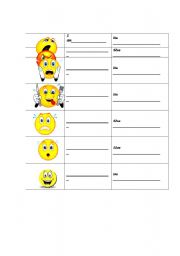 English worksheet: emotion