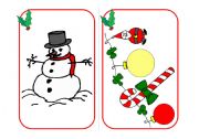 English Worksheet: Christmas Flashcards (Part 2 of 2)