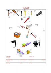 English Worksheet: Tools