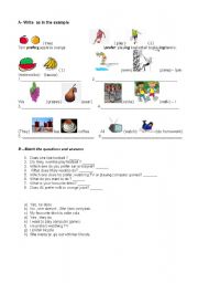 English Worksheet: prefer