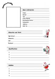 English worksheet: Santas Profile