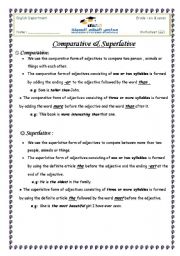 English Worksheet: adjective ( comparative & superlative) 
