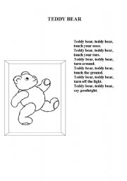 English worksheet: Teddy bear
