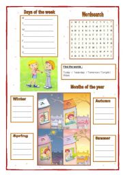 English Worksheet: The Time