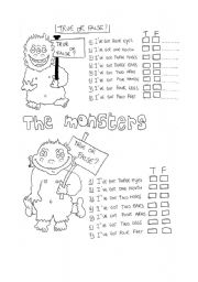 English Worksheet: The face