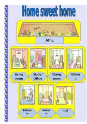 English Worksheet: Home sweet home