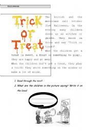 English worksheet: Trick or treat