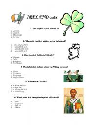 English Worksheet: Ireland QUIZ