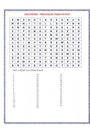 English worksheet: WORDSEARCH - IRREGULAR VERBS IN PAST