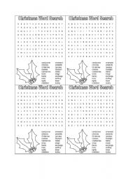 English Worksheet: Christmas Word Search