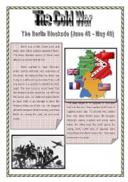 English Worksheet: Cold War Epidodes 1 - Berlin Blockade