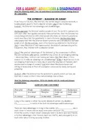 for and against essay worksheet pdf