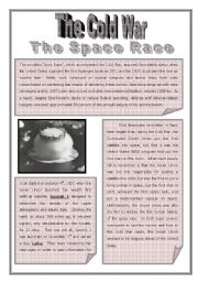 English Worksheet: The cold War  - Episode 4 - The Space Race