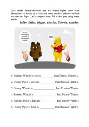 English Worksheet: Two Winnies and Two Piglets