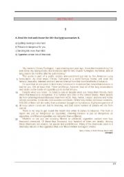 English Worksheet: Smoking