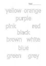 English worksheet: Colours - reading and colouring