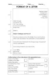 English Worksheet: Writing a Letter