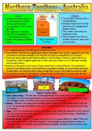 English Worksheet: Northern Territory (State/Territory) - Australia