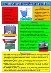 English Worksheet: Tasmania (State) - Australia